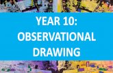 YEAR 10: OBSERVATIONAL DRAWING · year 10: observational drawing . summary you have now been allocated 2 weeks to complete tonal elements 7 applying detail to your pencil outline.