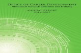 Office of Career Development · 2019-01-18 · Office of Career Development Biomedical Research Education and Training. ANNUAL REPORT 2014-2015. Table of Contents Highlights from