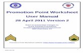 Promotion Point Worksheet User Manual - AskTOP.netasktop.net/wp/download/PPW_User_Manual_as_of_28APR... · Click on “View” for sequence #1 to view the Soldier’s current PPW.