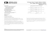 Integrated Triple Video Filter for High Definition Video ... · Integrated Triple Video Filter for High Definition Video ADA4417-3 Rev. A Information furnished by Analog Devices is