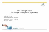 PCI Compliance for Large Computer Systems · 2010-07-16 · PCI Compliance for Large Computer Systems Jeff Jilg, Ph.D. atsec information security August 3, 2010 – 3:00pm Session