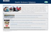 Earth Science Matters - USGS€¦ · Earth Science Matters This issue of Earth Science Matters highlights recent collaborations with stakeholders and newly published research products