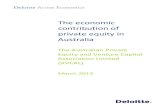 The economic contribution of private equity in Australia · 2020-05-09 · Economic contribution of private equity in Australia Deloitte Access Economics 6 providing 262,000 direct