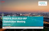 PREPA 2018-2019 IRP Stakeholder Meeting · PREPA 2018-2019 IRP Stakeholder Meeting MARCH 2019 Confidential & Proprietary © Siemens PTI Siemens Industry, Inc. 2018 DRAFT
