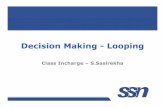 Decision Making -Looping - WordPress.com...Decision Making –Looping • During looping a set of statements are executed until some conditions for termination of the loop is encountered.
