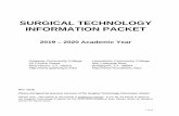 SURGICAL TECHNOLOGY INFORMATION PACKET · 2018-12-20 · SURGICAL TECHNOLOGY INFORMATION PACKET 2019 – 2020 Academic Year Gateway Community College Housatonic Community College
