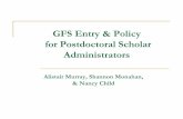 GFS Entry & Policy for Postdoctoral Scholar Administrators · The full Postdoc Benefit Rate (23.5% for FY18) is charged to salary entries with Assist Type RAF Covers the institutional