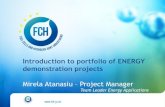 Introduction to portfolio of ENERGY demonstration projects · •28 DEMO type projects –12 Field Demonstration –16 Proof-of-concept, components, diagnostics and control Energy