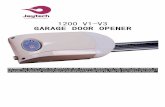 1200 V1-V3 GARAGE DOOR OPENER · 1200 v1-v3 garage door opener warning: it is vital for the safety of all persons installing and using this opener to follow the installation instructions
