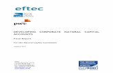 DEVELOPING CORPORATE NATURAL CAPITAL ACCOUNTS · 2015-04-02 · Developing Corporate Natural Capital Accounts Final Report eftec iii January 2015 EXECUTIVE SUMMARY ES.1 Introduction