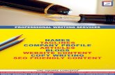 PROFESSIONAL WRITING SERVICES NAMES TAGLINES …unisquareconcepts.com/assets/newsletter-march-2017.pdf · PROFESSIONAL CONTENT WRITING COMPANIES These are companies that provide content