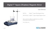 Digital 7’’ Square (Hotplate) Magnetic Stirrer · Digital 7” Square(Hotplate)Magnetic Stirrer 4.2 Display Figure 4 Character Descriptions Temp and ℃ Display temperature when