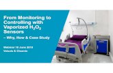 From Monitoring to Controlling with Vaporized H O Sensors · From Monitoring to Controlling with Vaporized H2O2 Sensors -Why, How and Case Study 182019-06-18 Provides continuous measurement