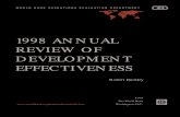 1998 ANNUAL REVIEW OF DEVELOPMENT EFFECTIVENESS · 2016-06-27 · 1998 Annual Review of Development Effectiveness iv 51 Endnotes 53 Bibliography Boxes 8 2.1 Institutional Development
