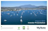 August 2015 Investor Presentation - MyState Limited › FormBuilder › _Resource › ... · 2015-09-13 · August 2015 Investor Presentation MyState is proud to continue its principal