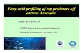 Fatty acid profiling of top predators off Summary (2 ...€¦ · Lipids as Dietary Tracers . Polar Lipid (PL) 18:0/22:6 Triacylglycerol (TAG) 18:0/22:6/20:5 Sterol (ST) Free Fatty