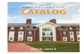 OXFORD COLLEGE CATALOG · 2020-05-22 · Oxford College of Emory University Oxford College 2016–2017 Catalog Published by the Office of Academic Services Oxford College, Oxford,