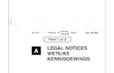 LEGAL NOTICES WETLIKE KENNISGEWINGS · 2018-01-19 · 12 No. 41384 GOVERNMENT GAZETTE, 19 JANUARY 2018 BSNOT BUSINESS NOTICES • BESIGHEIDSKENNISGEWINGS ALIENATION, SALES, CHANGES