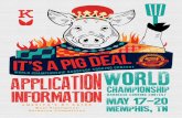 BARBECUE COOKING CONTEST MAY 17-20 › sites › 567 › uploaded › files › ... · 2017-02-08 · BARBECUE COOKING CONTEST MAY 17-20 MEMPHIS, TN AMERICA’S #1 RATED Most Prestigious