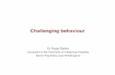 Challenging behaviour - EAMHID › downloads › Masterclass_04_18_Banks.pdf · • CHALLENGING BEHAVIOUR – corrupted deﬁnition – People WITH challenging behaviour (services