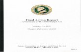 FINAL ACTION REPORT - California · 2018-10-15 · Final Action Report: A Summary of the 2018 Budget Act Introduction Senate Committee on Budget and Fiscal Review Page 3 The budget