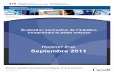 Rapport final Septembre 2011 · Septembre 2011 SP-1019-12-11F (also available in English) ... et utiliser des données locales de qualité favorisant la mobilisation des collectivités