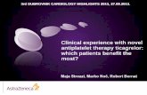 Clinical experience with novel antiplatelet therapy …...Clinical experience with novel antiplatelet therapy ticagrelor: which patients benefit the most? Maja Strozzi, Marko Noč,
