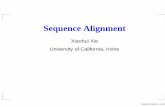 Sequence Alignment - University of California, Irvine · 2009-10-27 · Sequence Alignment – p.22/36 Global alignment with afﬁne gap penality To align sequence S and T, consider