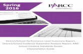 PARCC Spring 2016 PLS, ES, & CSR Interpretation GuideSPRING 2016 PARCC PLS, ES, AND CSR REPORTS INTERPRETATION GUIDE. SG 2016 ARCC S, S, D CS TS TTAT G 1 nerstaning te PARCC istrit