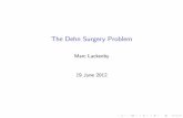 The Dehn Surgery Problem - Peoplepeople.maths.ox.ac.uk › lackenby › claysurgery2.pdf · Dehn surgery This is a method for building 3-manifolds: Start with a knot or link K in