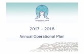 2017 – 2018 Annual Operational Plan · Annual Operational Plan link to Five-Year Corporate Plan 2014–2019 The AOP is framed around stand-alone measurable Projects which link directly