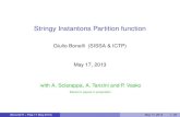 Stringy Instantons Partition function - Scuola Normalewebtheory.sns.it/symmetries13/ws_pdf/BONELLI.pdfof the theory. The instanton part of the Nekrasov partition function computes