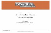 Nebraska State Assessment · Read these directions carefully before beginning the test. Thistestwillincludeseveral different types of questions.Record all of your answersin the answerdocument.