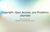 Copyright, Open Access, and Predatory Journalstaes.utk.edu/upload/AgRsch/SponsoredPrograms/UTIA...Reputation management is a major component of online life, as anyone who has ever