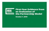 First-Year Evidence from an Evaluation of the Partnership ... › wp-content › uploads › 2019 › ... · 10/7/2019  · First-Year Evidence from an Evaluation of the Partnership