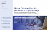 Virginia Tech simplifies high - QBS - Virginia Tech... Virginia Tech simplifies high performance computing