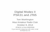 Digital Modes II PSK31 and JT65 - KH6RSscribes used methods such as summing the number of words per line and per page (Numerical Masorah), and checking the middle paragraph, word and