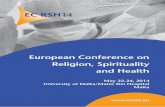European Conference on Religion, Spirituality and Health › mm › ECRSH14ConferenceFolder.pdf · A warm welcome to the 4th European Conference on Religion, Spirituality and Health