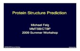 Protein Structure Prediction · Protein Structure Prediction Michael Feig MMTSB/CTBP. 2009 Summer Workshop. ... Improved Ab initio Prediction Protocol Efficient Sampling. e.g. MONSSTER/SICHO