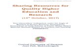 Sharing Resources for Quality Higher Education and Research · Sharing Resources for Quality Higher Education and Research PREFACE Resources are the sources from which benefits are