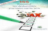 155 Essential tax deductible checklist you must use in 2016 › sites › all › themes › ovlg › ebook › 155... · 2018-03-30 · 155 Essential tax deductible checklist you