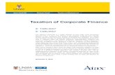 Taxation of Corporate Finance - UNSW Business School€¦ · Taxation of Corporate Finance TABL3007 TABL5507 . Tax effective financing is a major element in most large scale investment