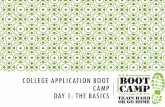 COLLEGE APPLICATION BOOT CAMP DAY 1: THE BASICS€¦ · Justin Times 1234 Archer Road ♦ Gainesville, Fl 32607 ♦ (352) 555 – 3333 ♦ Justintime@ufl.edu Example Objectives Remember