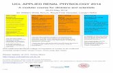 UCL APPLIED RENAL PHYSIOLOGY 2014 - WordPress.com...Frontiers in renal physiology -day research developments in renal physiology. The faculty comprises This one-day module features