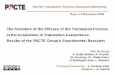 The Evolution of the Efficacy of the Translation Process ...The Evolution of the Efficacy of the Translation Process . in the Acquisition of Translation Competence. Results of the