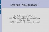 Sterile Neutrinos I - Fermilab · 2008-10-29 · Sterile Neutrinos in the Standard Model Gauge Group Presence of v r would enhance two aesthetic qualities: – Left-right similarity,