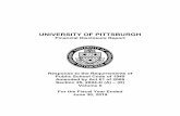 UNIVERSITY OF PITTSBURGH · 2020-01-22 · UNIVERSITY OF PITTSBURGH Financial Disclosure Report . Response to the Requirements of . Public School Code of 1949 . Amended by Act 61