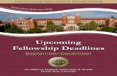 Upcoming Fellowship Deadlines - Florida State University · For graduate research or study at universities in Iceland. Up to $25,000 in project costs, including travel to and from
