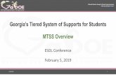 Georgia’s Tiered System of Supports for Students › esol › GA Tiered System of Suppor… · Support Team (SST) are contained within Georgia’s Tiered System of Supports for