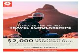 EXPLORE THE WORLD TRAVEL SCHOLARSHIPS - Study Abroad · We’re awarding $2,000 travel scholarships in the local community to help pay for international travel that includes an education